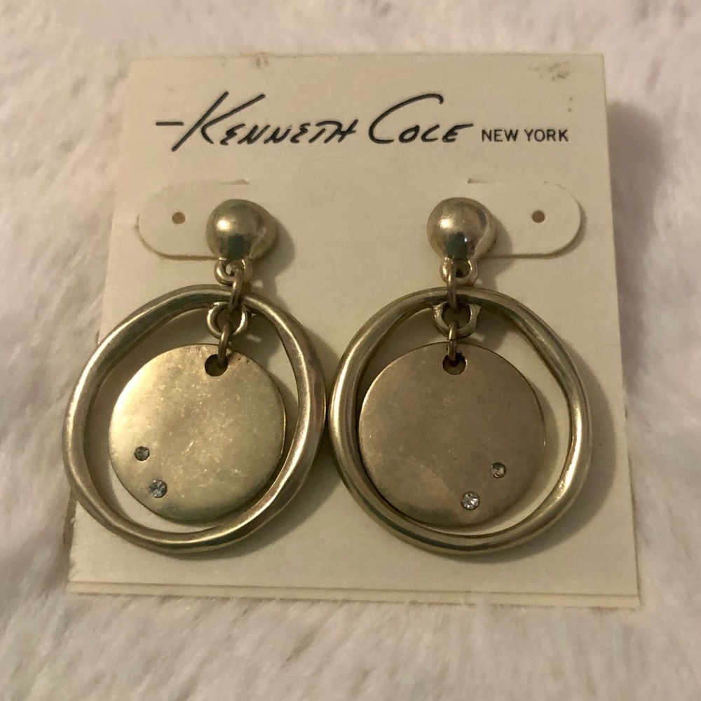 NEW✨ Kenneth Cole New York Silver CZ Dangle Stud Earrings